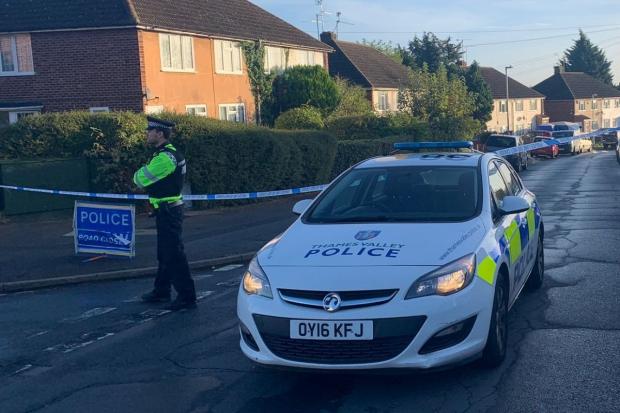Reading Chronicle: A police cordon the morning after the incident in Romany Lane