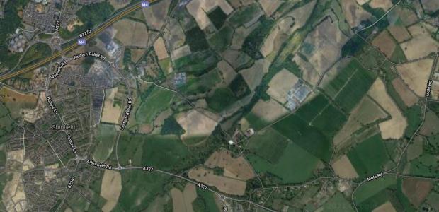 Reading Chronicle: A satellite image of the Loddon Valley Strategic Development Location (SDL). Credit: Google Maps