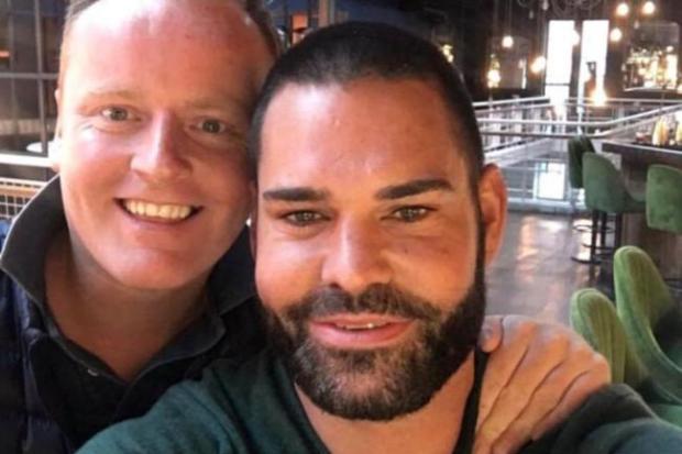 Reading Chronicle: Right to left: Guy Vickers-Jones and his partner of 11 years, Peter Finnan, who said he was "hugely grateful" to the nurses who found Guy and to the NHS