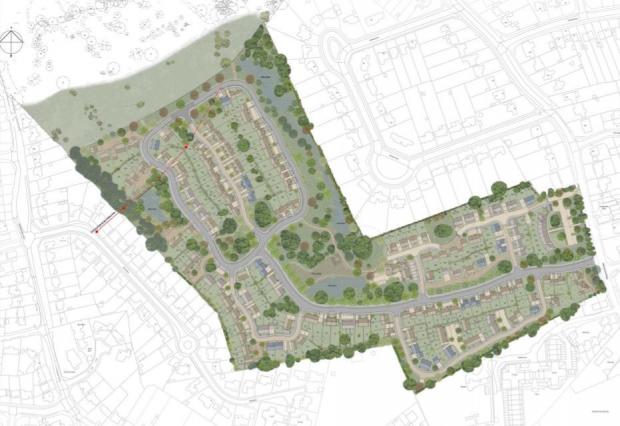 Reading Chronicle: The aerial plan for the 223 home plan for Reading Golf Club. Credit: Paul Hewett Chartered Architects