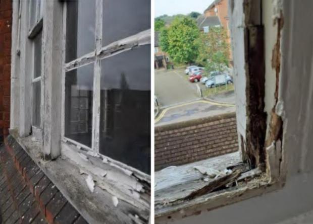 Reading Chronicle: Katesgrove Primary School pictures showing windows in a poor state of repair. Credit Reading Borough Council