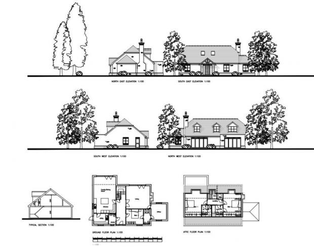 Reading Chronicle: The plans for the new three bedroom home at 65 Kiln Road, Emmer Green. Credit: J I Architects