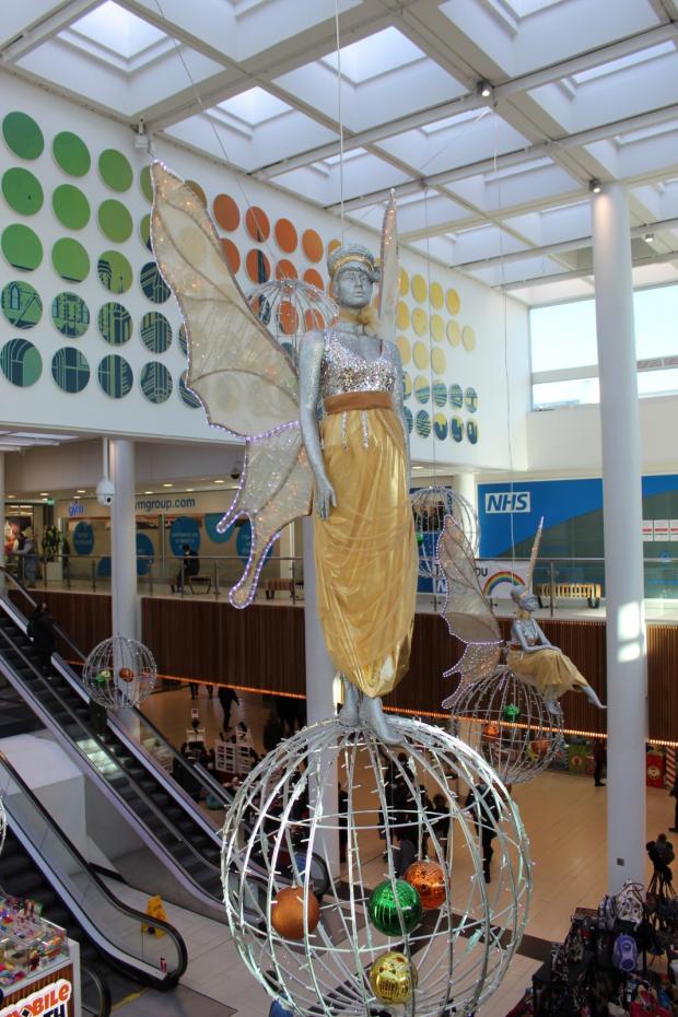 Reading Chronicle: Angels suspended in Broad Street Mall