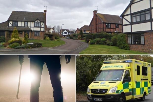 Keeris Way, Lower Earley, Reading and file photos of a crowbar and an ambulance