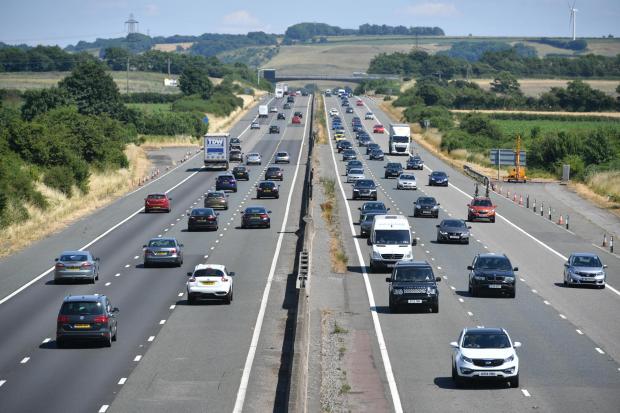 Vehicles travelling along the M4 motorway near Bristol. Credit: PA