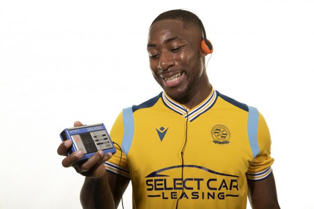 Reading Chronicle: Meite, the dressing room DJ, blasts some tunes at this summer's kit launch. Image by: JasonPIX