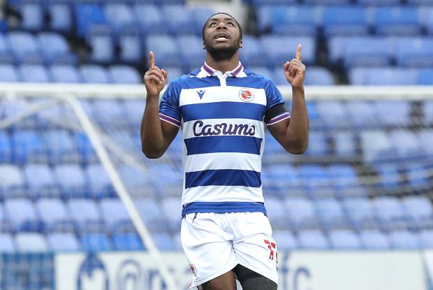 Reading Chronicle: Meite points to the sky after scoring against QPR. Image by: PA