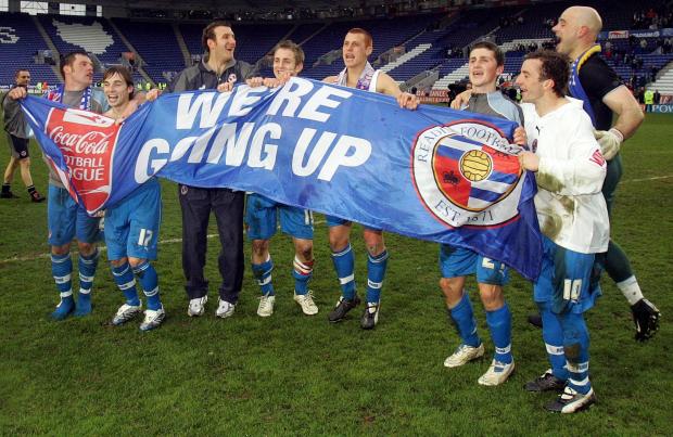 Reading Chronicle: The Reading players celebrate their 2006 promotion. Image by: PA