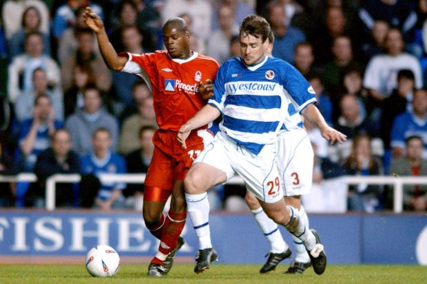 Reading Chronicle: Steve Brown in action for Reading during the 02/03 season. Image by: PA