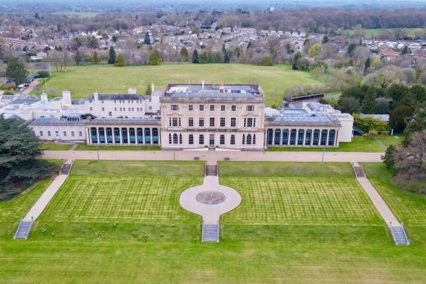 Reading Chronicle: The former BBC monitoring station in Caversham Park, Reading, photographed by Tony McGinn from flyskydrones@hotmail.com