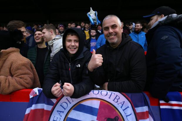 Reading Chronicle: Reading fans at Kidderminster. Image by: JasonPIX