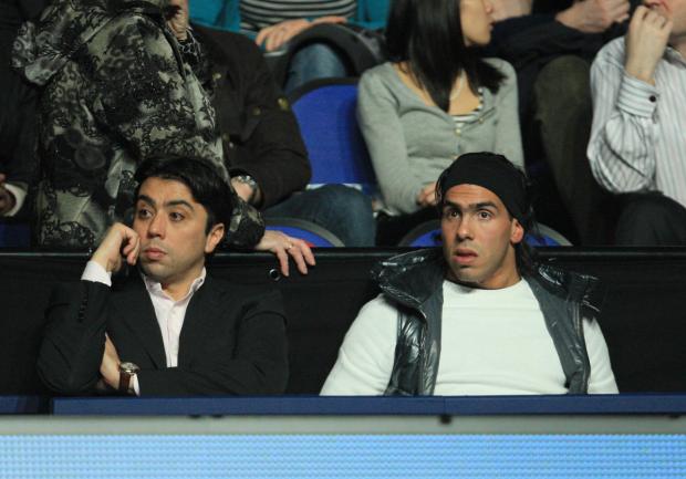 Reading Chronicle: Kia Joorabchian (left) with client Carlos Tevez. Image by: PA