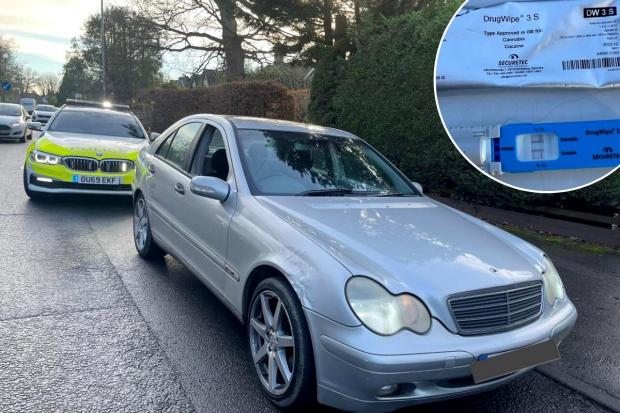 A Mercedes stopped by police in Reading, whose passengers police believe were in the UK illegally