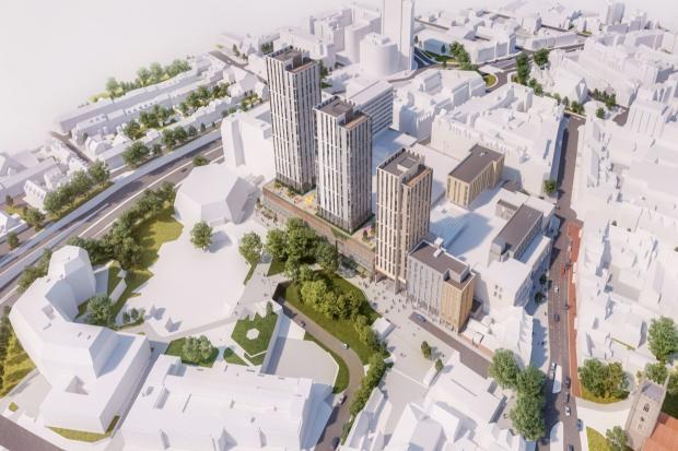The Broad Street Mall towers which have been approved and can go ahead. Credit: Moorgarth / Inception Reading Sarl