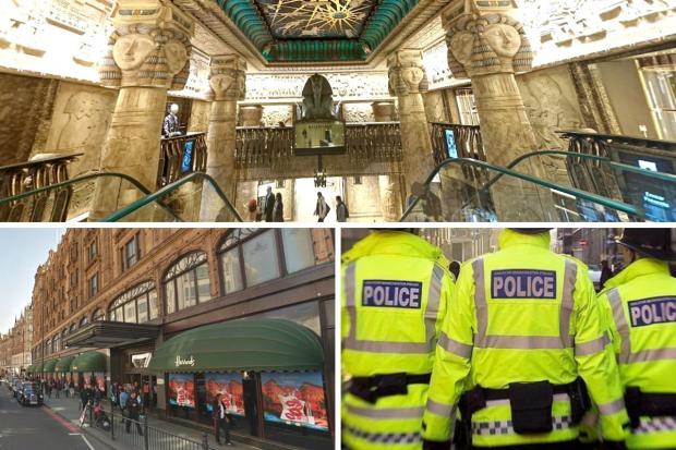 File photos of a Harrods in London, after a teenager stole a Gucci bag Canada Goose jacket and Valentino belt worth more than £4,000