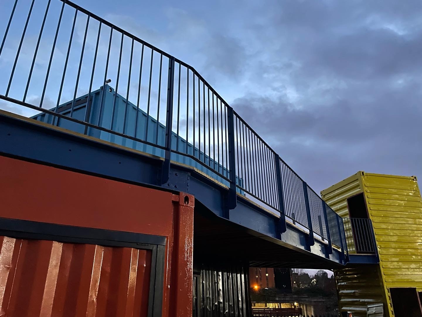 The derelict site has been transformed thanks to the use of shipping containers