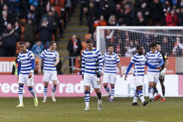 Reading Chronicle: Reading players react to conceding against Blackpool. Image by: JasonPIX