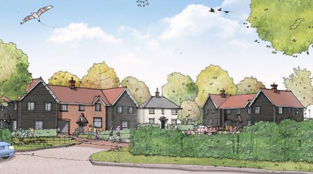 Reading Chronicle: A CGI of what the new homes could look like a the development off Lodge Road in Hurst, Berkshire. Credit: Boyer