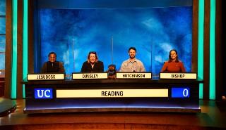 Reading Chronicle: Margaret Ounsley, centre left, and her team mates from the University of Reading on University Challenge
