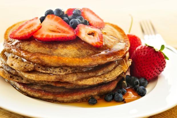 Reading Chronicle: A stack of pancakes with fruit. Credit: Canva
