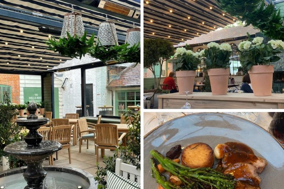 We tried The Bull's new courtyard restaurant- and I felt transported to Greece