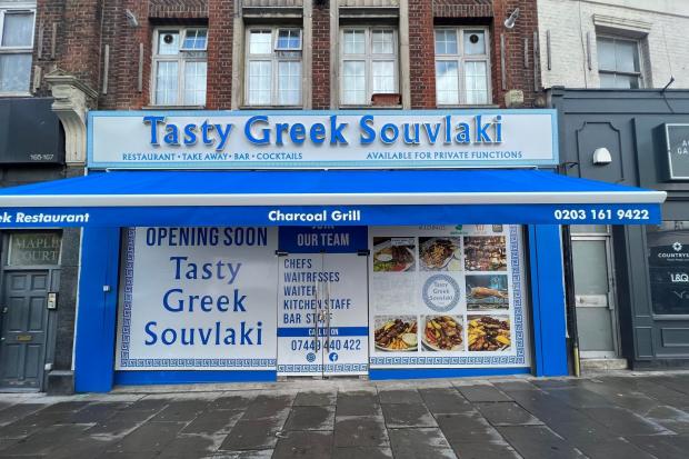 The new Tasty Greek Souvlaki opening soon in Acton High Street, London. Credit: Luftar Rusta, Tasty Greek Souvlaki