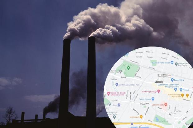 Slough areas with the most air pollution