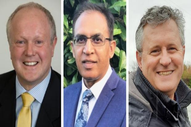 Councillors Clive Jones (Liberal Democrats, Hawkedon), Shahid Younis (Conservatives, Bulmershe & Whitegates) and Andy Croy (Labour, Bulmershe & Whitegates) all representatives of Earley or Woodley. Credit: Wokingham Borough Council / Reading East