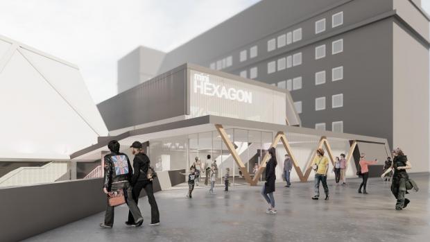 Reading Chronicle: An artists impression of a proposed new Hexagon Building at the Minster Quarter in Reading town centre. Credit: Reading Borough Council