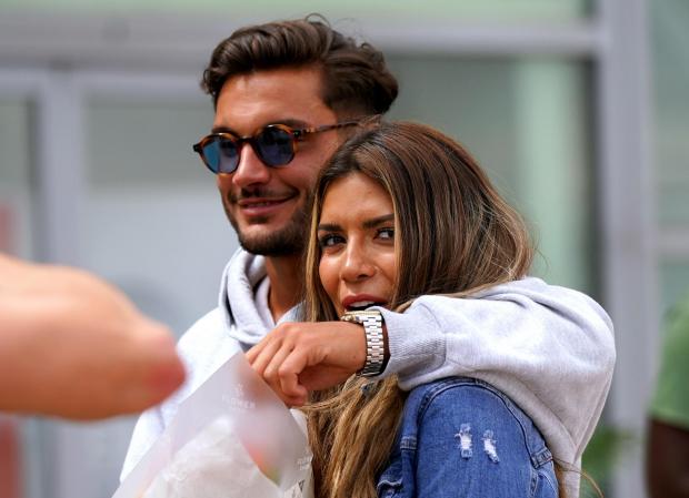 Reading Chronicle: Love Island winners Davide Sanclimenti and Ekin-Su Culculoglu arrive at Stansted Airport in Essex. (PA)
