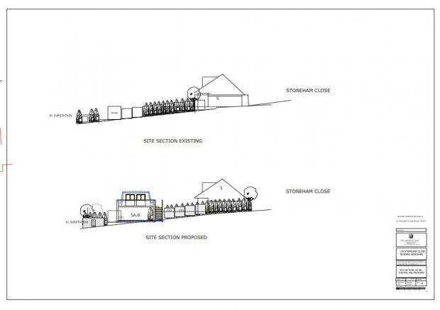 Reading Chronicle: he proposed section for 5A Stoneham Close in Tilehurst. Credit: FDF Architecture