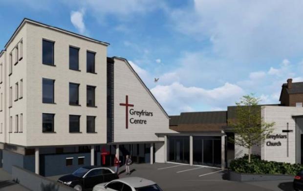 Reading Chronicle: The design for the Greyfriars Church Centre at the end of Friar Street in Reading. Credit: Reade Signs