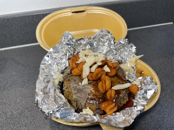 Reading Chronicle: Toffee cake 'Jacket Spud' Reading Chronicle: Toffee cake 'Jacket Spud'