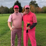 Dean Lawrence and Brian Davies who took the request to Wear it Pink, to heart.