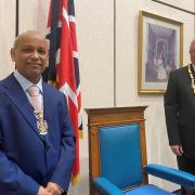 Keith Baker, Wokingham Borough Mayor and Abdul Loyes, Deputy Mayor for 2021-22. Credit: Pauline Jorgensen