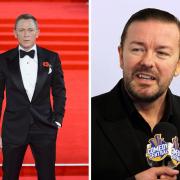 Daniel Craig (left) and Ricky Gervais (right)
