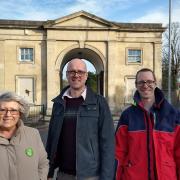 Brenda McGonigle, Josh Williams and Rob White, all Green councillors for the Park ward at Cemetery Junction. Credit: Reading Green Party