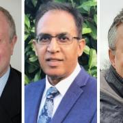 Councillors Clive Jones (Liberal Democrats, Hawkedon), Shahid Younis (Conservatives, Bulmershe & Whitegates) and Andy Croy (Labour, Bulmershe & Whitegates) all representatives of Earley or Woodley. Credit: Wokingham Borough Council / Reading East