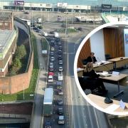 Traffic in Reading and inset, councillors on the Strategic Environment, Planning and Transport Committee. Credit: Reading Borough Council / YouTube
