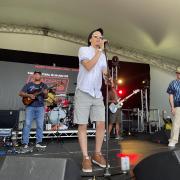 Jnr Watson Reading Reggae Collective on the Main Stage. Picture: Reading Chronicle reporter