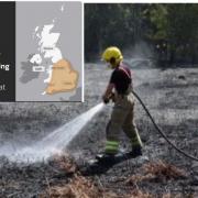 Police issue wildfire warning after amber weather alert