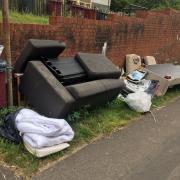 Examples of items that are eligible for removal by the free bulky waste collection service, such as furniture, seen dumped in the Norcot area of Tilehurst. Credit: Nick Fudge
