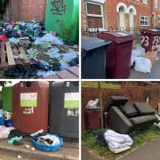 Cases of fly-tipping in Reading, with the top images from East Reading and the bottom ones from West Reading. Credit: James Aldridge, LDRS / Nick Fudge