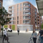 A CGI of the 26 apartment block plan to the rear of 362 Oxford Road, Reading, viewed from the south east. Credit: ECE Architecture
