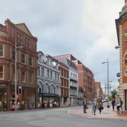 A CGI of the full vision for the corner of Queen Victoria Street and Friar Street, containing conversions to create apart-hotel rooms and a new Leonardo Hotel. Credit: Falconer Chester Hall
