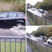 Flooding in Caversham Park Road, Caversham on Thursday, November 3. Credit: Hilary Jane Smart @SmartHilary