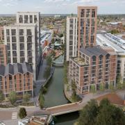A CGI of the new buildings proposed at The Oracle in Reading town centre. Credit: The Oracle Limited Partnership / Turley