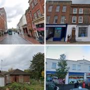 The four sites that have had plans submitted for them in Reading this week. Credit: Google Maps