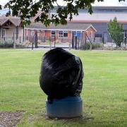 A bin that has been sealed off at School Green in Shinfield. Credit: Councillor Pauline Jorgensen