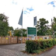 The entrance to the Reading Golf Course development, which will be called Emmer Green Drive. Credit: James Aldridge, Local Democracy Reporting Service